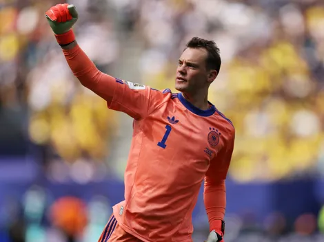 The uniforms Germany and Paraguay are wearing today