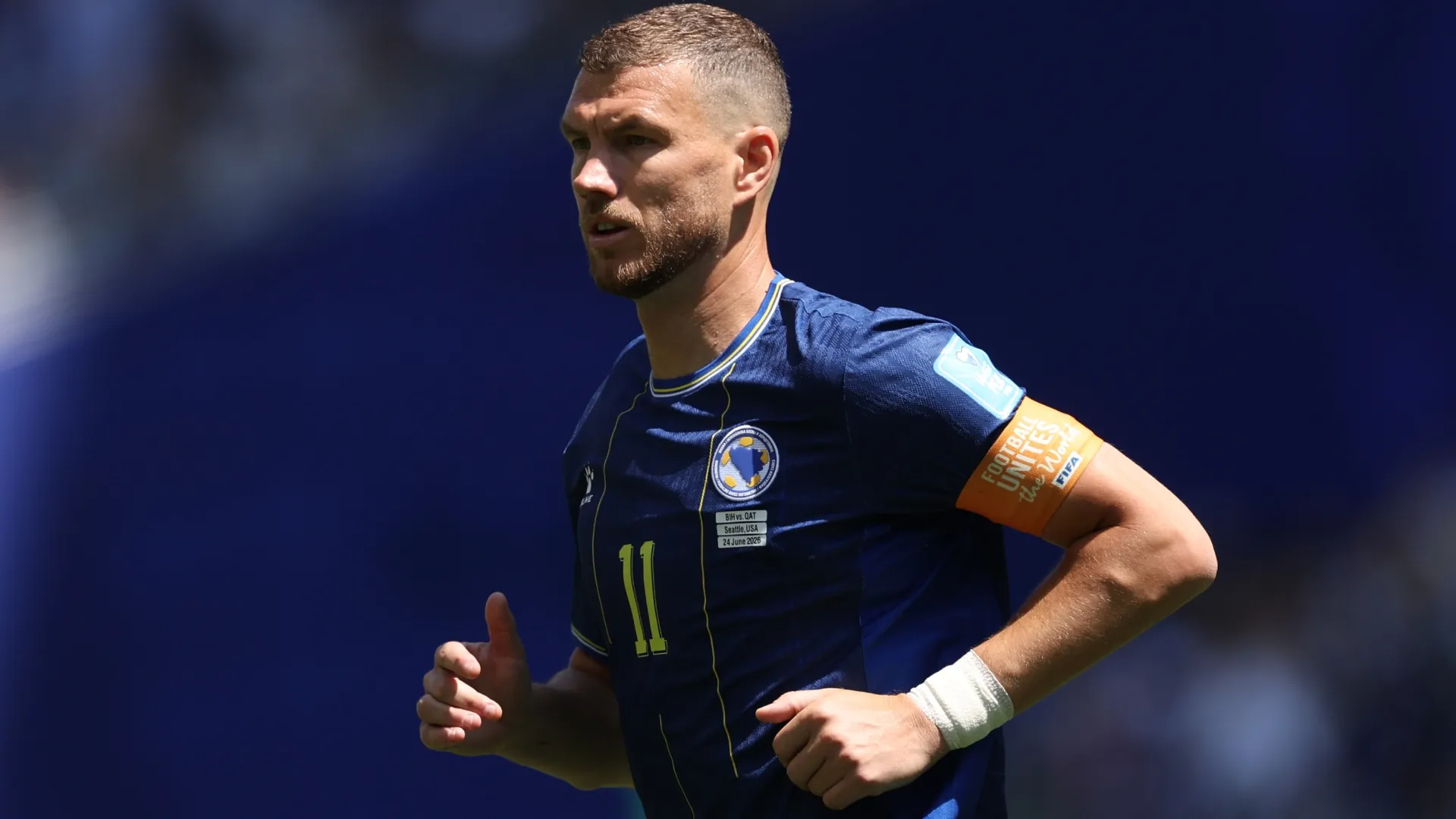 Bosnia and Herzegovina player Edin Dzeko – Stu Forster/Getty Images