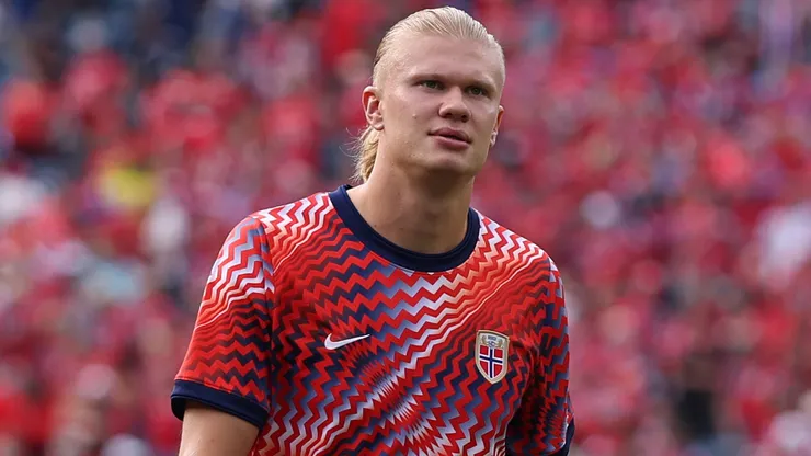 Erling Haaland #9 of Norway.
