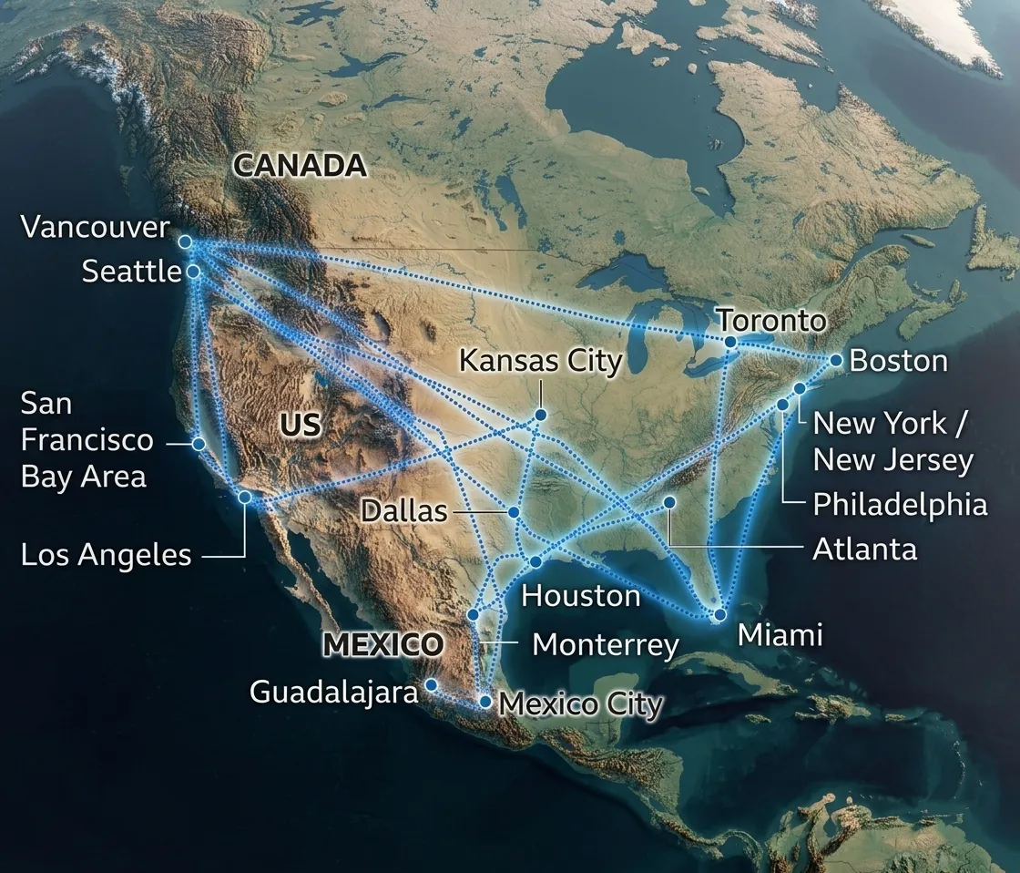 Infantino’s traveling route, data by FlightRadar24. (Made with Gemini AI, based on BBC Sports infographic)