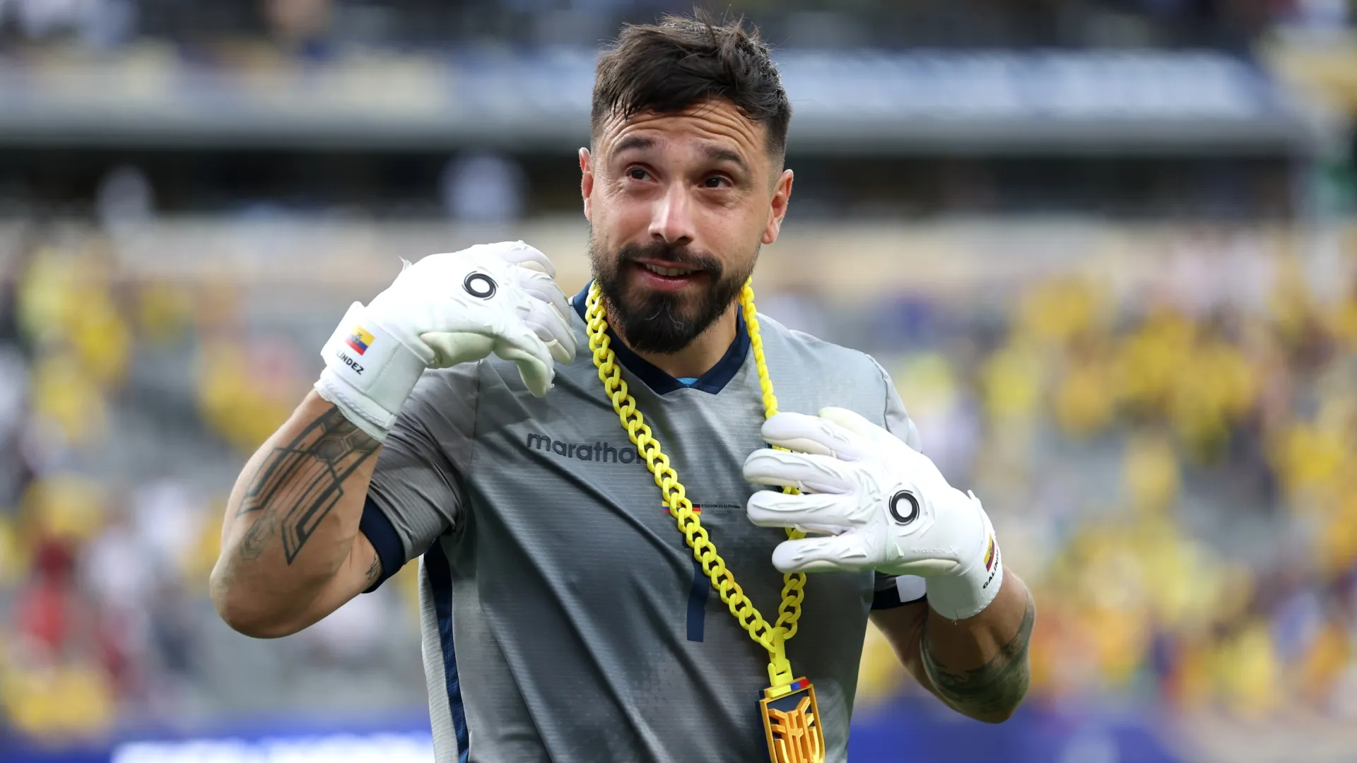 Hernan Galindez during the FIFA World Cup 2026 Group E match (Source: Alexander Hassenstein/Getty Images)