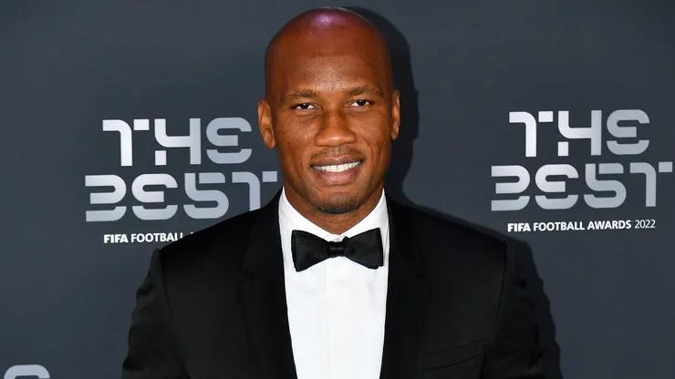 Didier Drogba poses for a photo.
