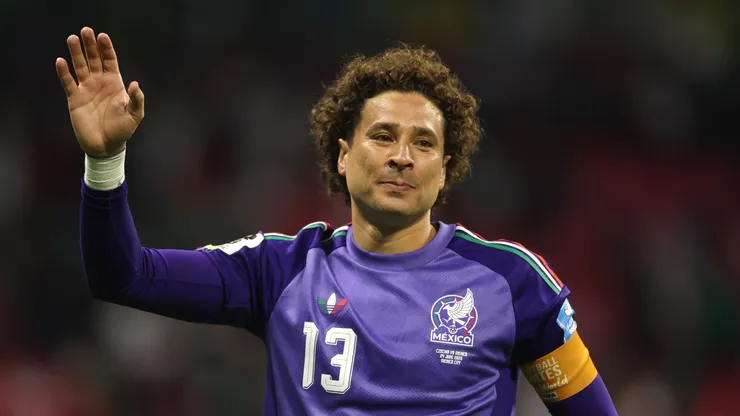 Guillermo Ochoa #13 of Mexico during 2026 World Cup.
