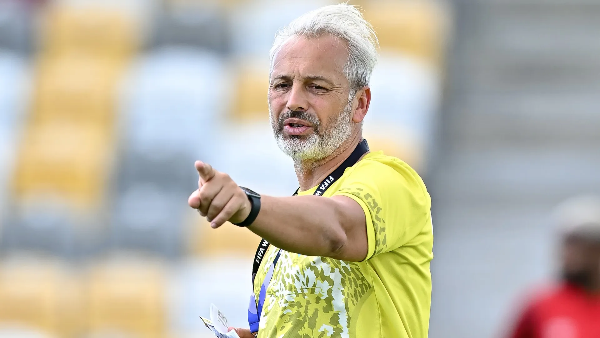 Sebastien Desabre during the team’s training session ahead of the FIFA World Cup 2026 (Source: Maria Lysaker/Getty Images)