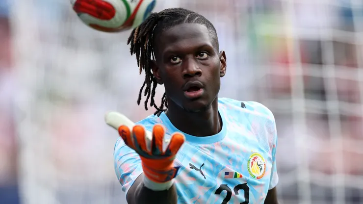 Mory Diaw of Senegal controls the ball during the international friendly match