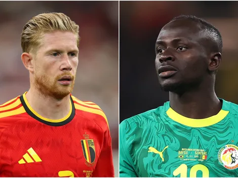 The uniforms for the Belgium vs Senegal Round of 32 game