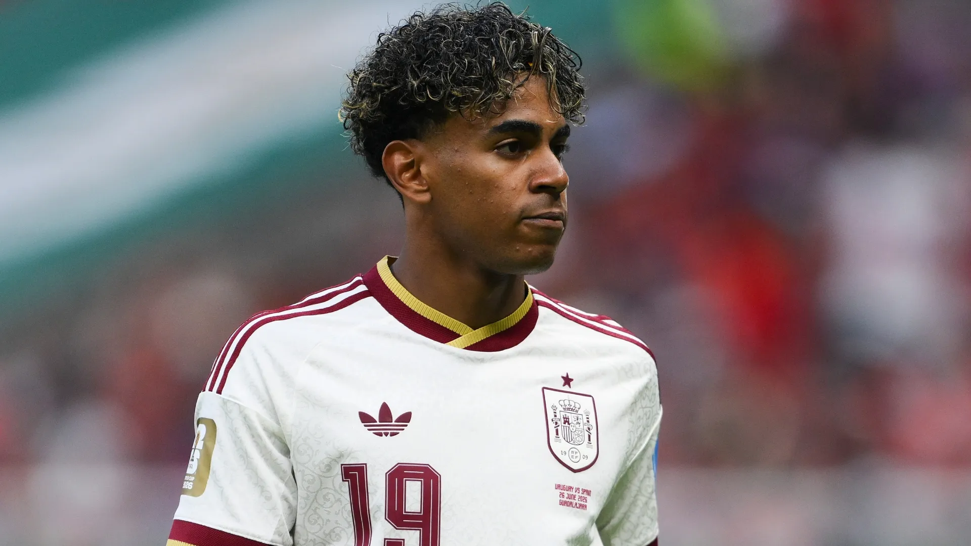 Lamine Yamal #19 of Spain during the FIFA World Cup 2026 Group H match (Source: David Ramos/Getty Images)