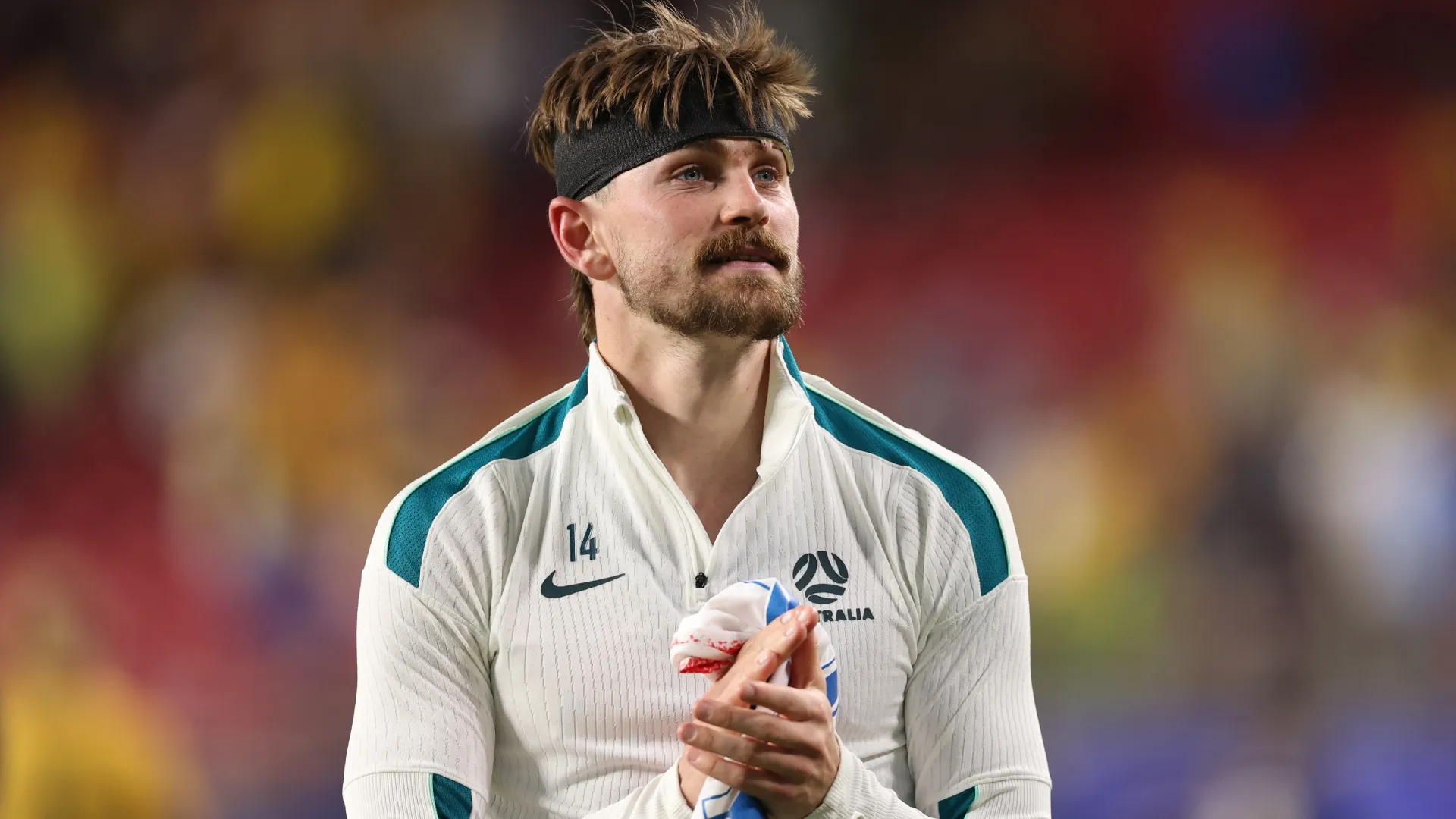 Connor Metcalfe during the FIFA World Cup 2026 Group D match (Source: Stu Forster/Getty Images)