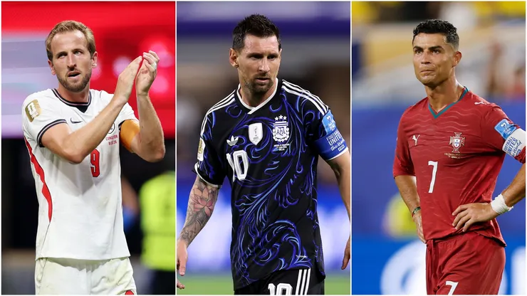 Harry Kane of England, Lionel Messi of Argentina and Cristiano Ronaldo of Portugal.