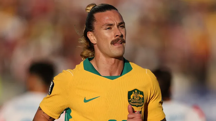 Australia player Jackson Irvine in action.