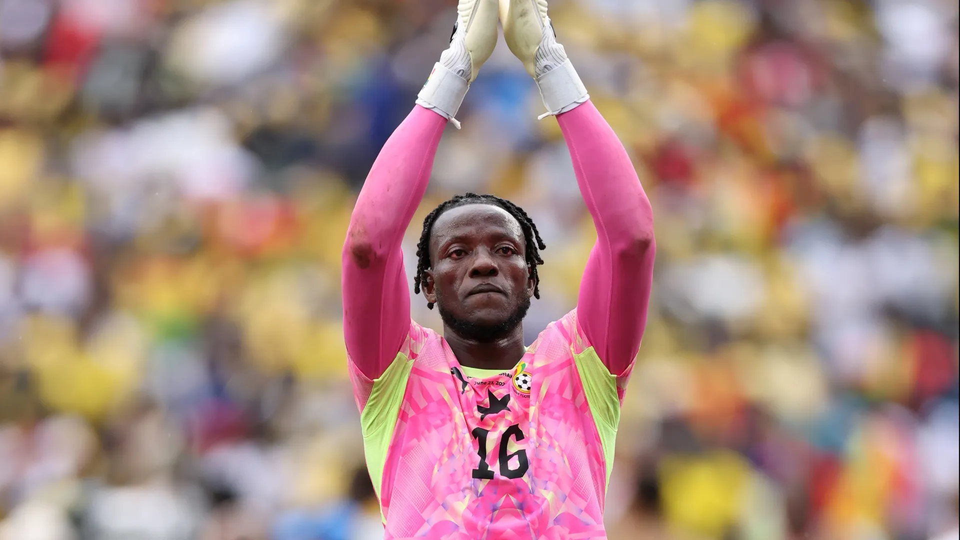Benjamin Asare #16 of Ghana after the FIFA World Cup 2026 Group L match (Source: Justin Setterfield/Getty Images)