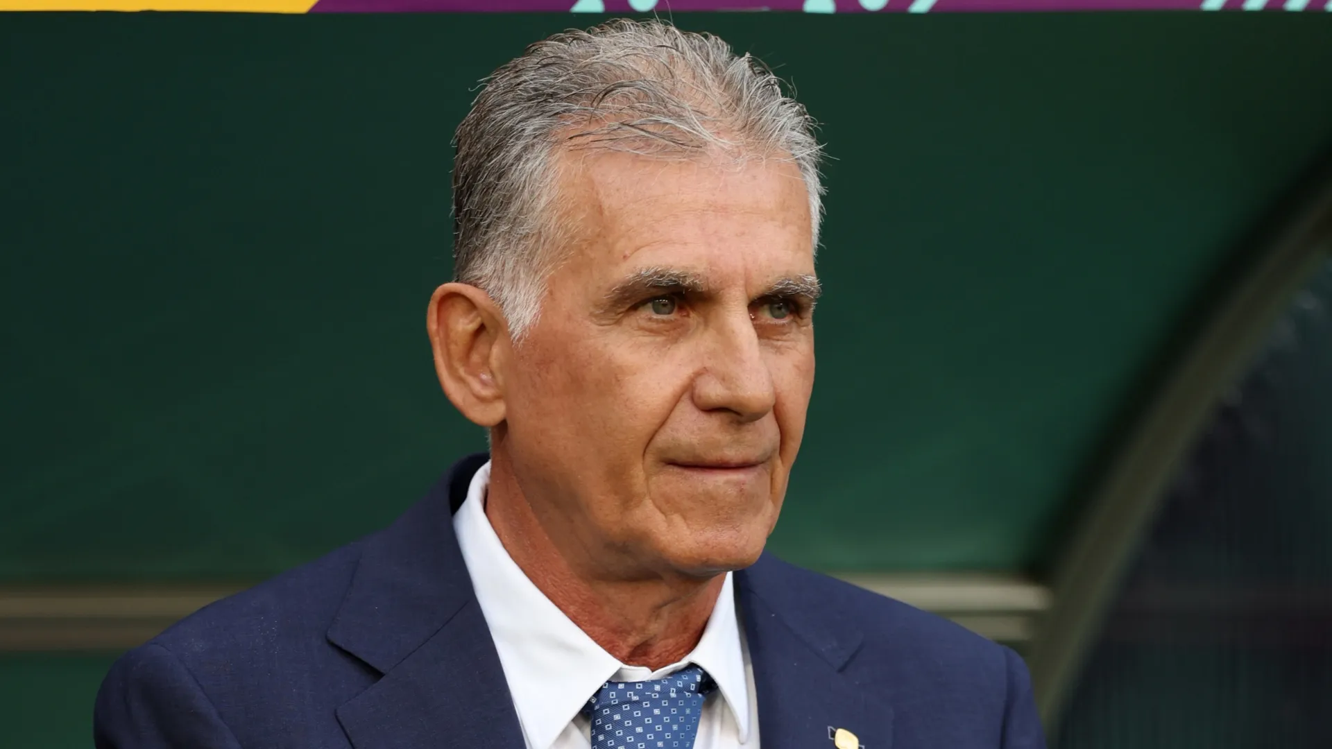 Carlos Queiroz looks on prior to the FIFA World Cup Qatar 2022 Group B match (Source: Clive Brunskill/Getty Images)
