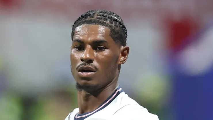 Marcus Rashford during a game with England.