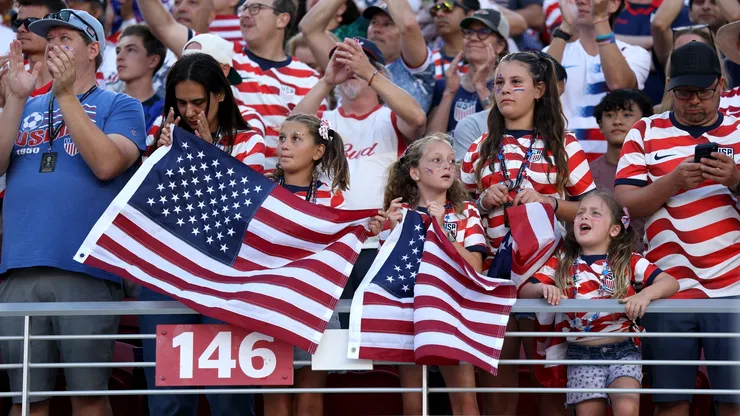 USA fans during the game vs Bosnia and Herzegovina
