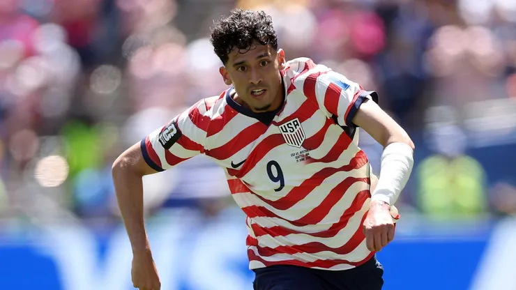 Ricardo Pepi #9 of the United States during the FIFA World Cup 2026 Group D match