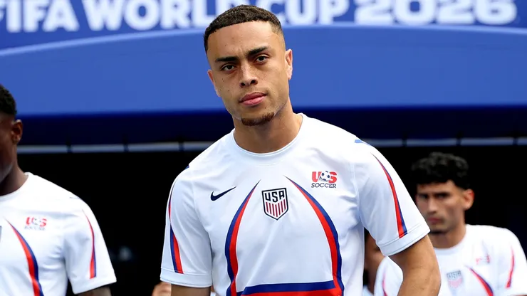 Sergino Dest #2 of the United States before the FIFA World Cup 2026 Group D match