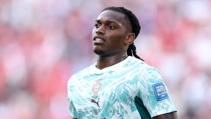Rafael Leao #17 of Portugal during the FIFA World Cup 2026 Round Of 32 match.