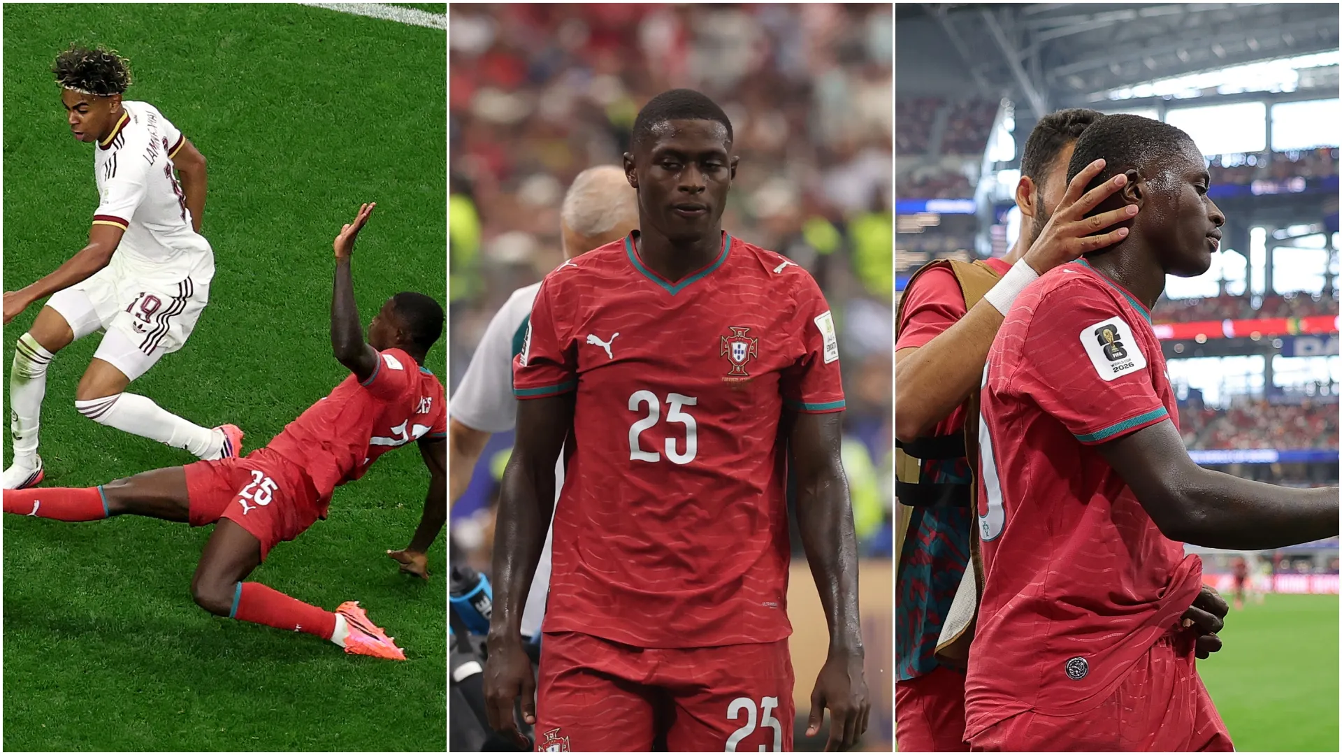 Nuno Mendes sequence of his injury