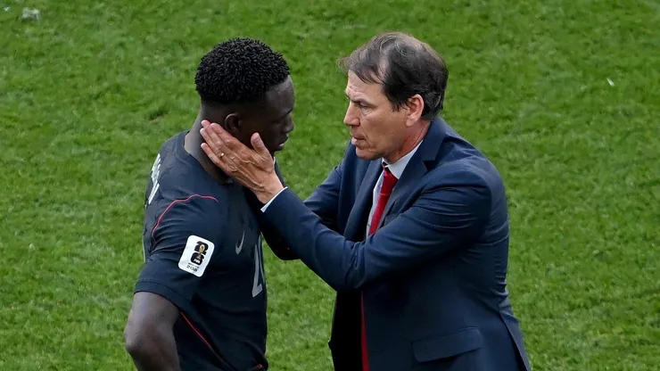 Folarin Balogun and Rudi Garcia