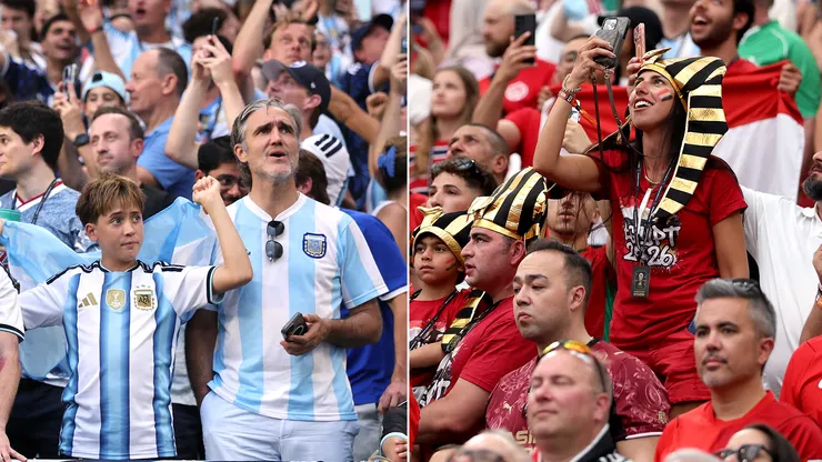 Argentina and Egypt fans