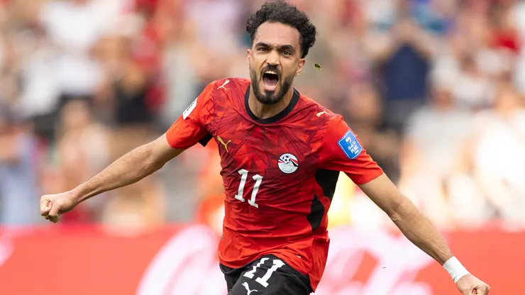 Mostafa Zico #11 of Egypt during the FIFA World Cup 2026 Group G match