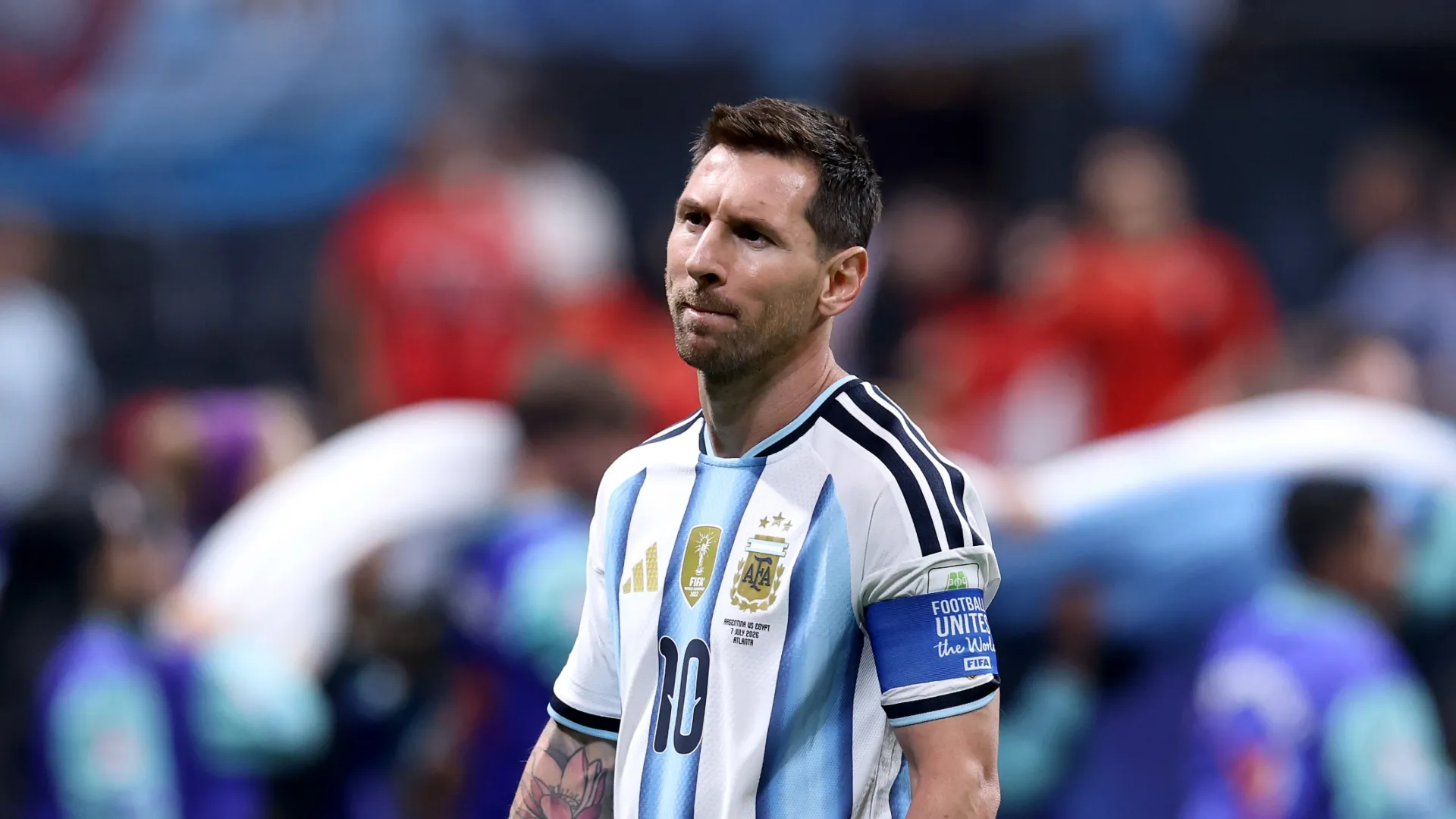 Lionel Messi against Egypt.