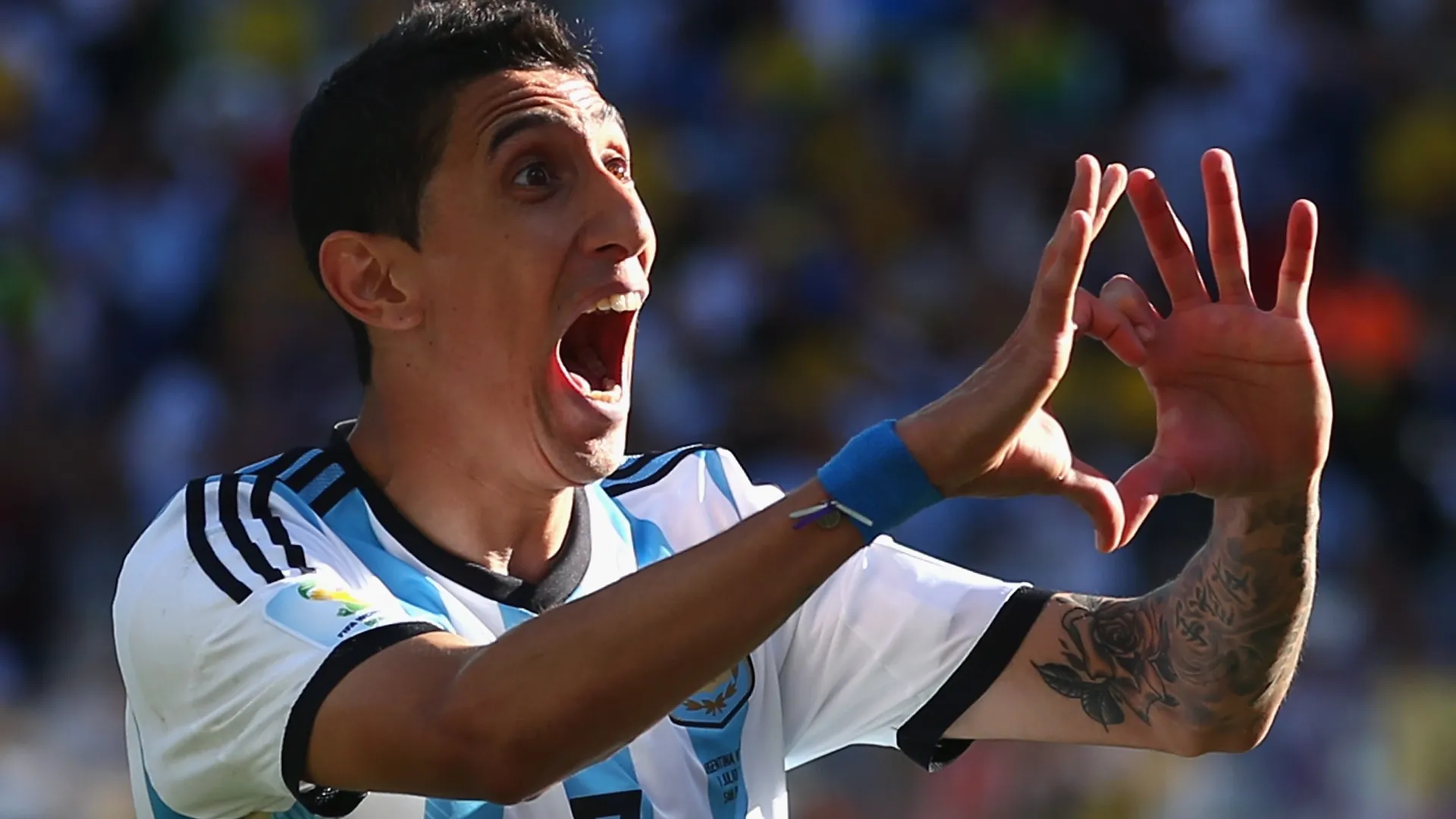 Angel Di Maria celebrates his goal