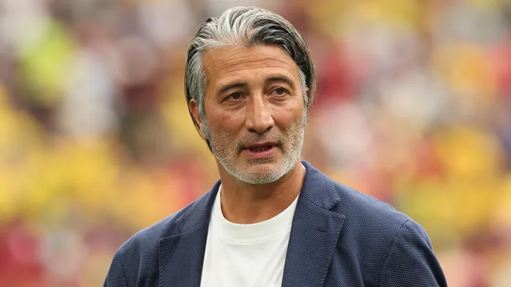 Murat Yakin, Head Coach of Switzerland, reacts after penalty shootout victory.