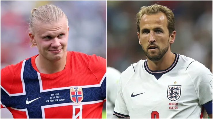 Erling Haaland of Norway and Harry Kane of England.