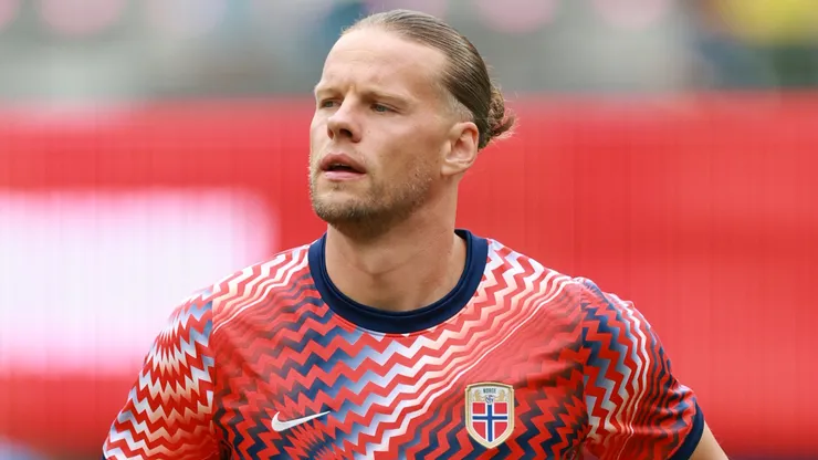 Orjan Nyland #1 of Norway before the FIFA World Cup 2026 Round of 16 match