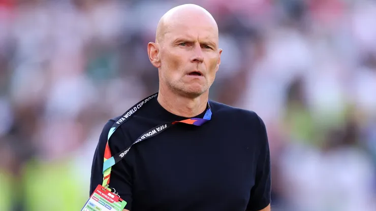 Stale Solbakken during the FIFA World Cup 2026 Group I match