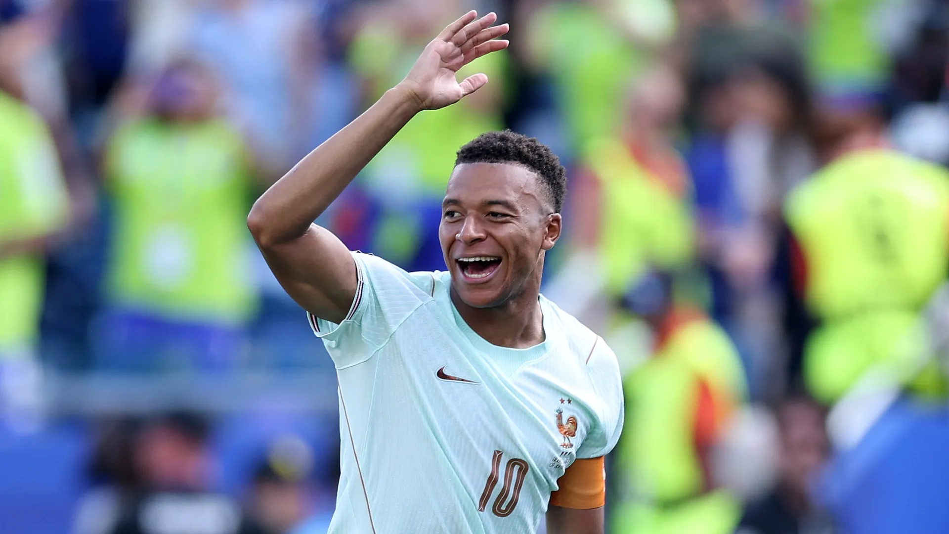 Kylian Mbappe celebrating
