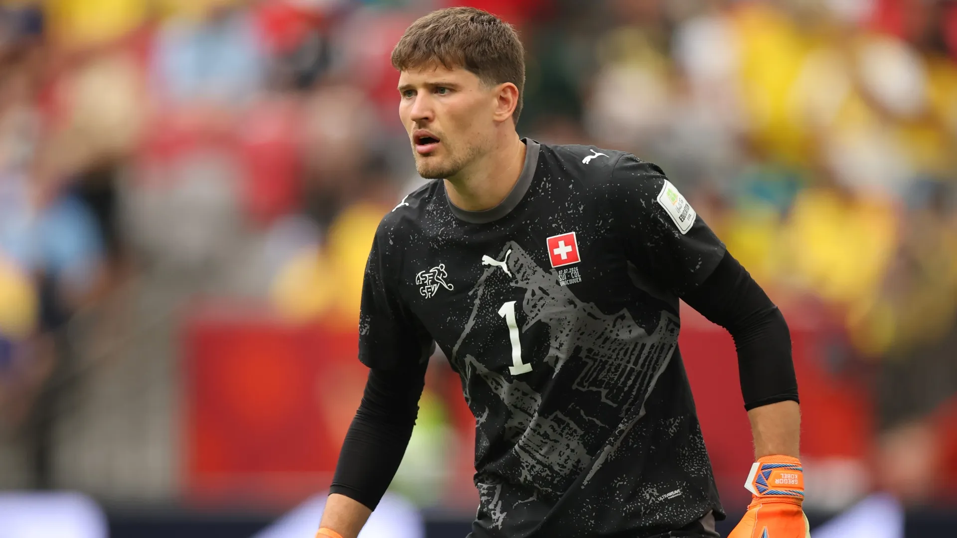 Gregor Kobel during the FIFA World Cup 2026 Round Of 16 match (Source: Alex Grimm/Getty Images)
