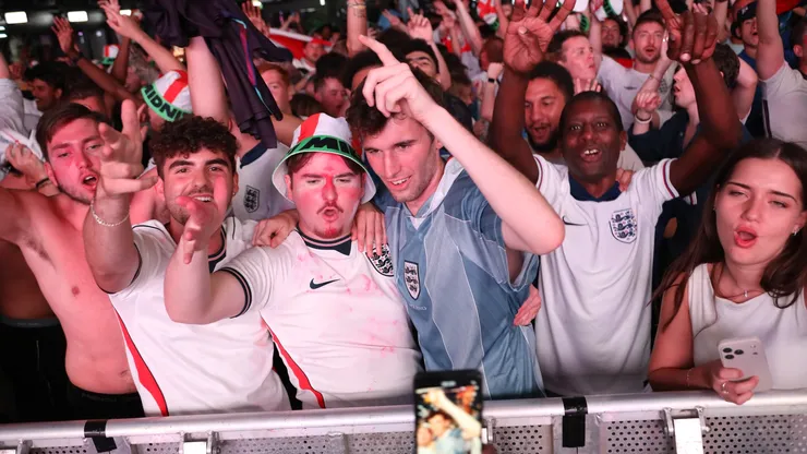 England Fans during the Mexico vs England game