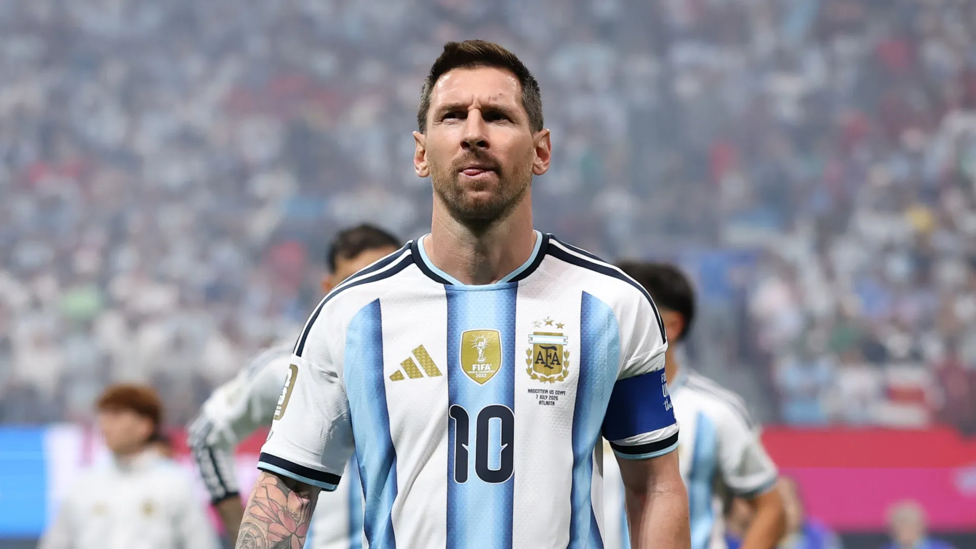 Lionel Messi #10 of Argentina