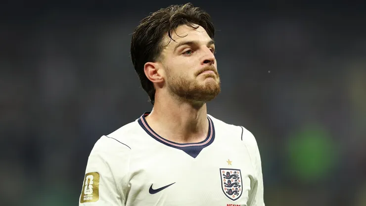 Declan Rice #4 of England during the FIFA World Cup 2026 match.