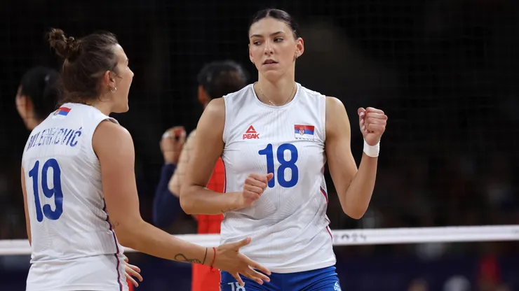 Tijana Boskovic and Bojana Milenkovic of Serbia