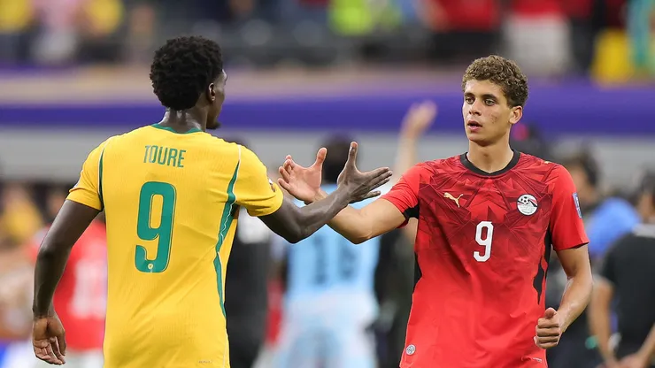 Mohamed Toure (left) and Hamza Abdelkarim during the 2026 World Cup