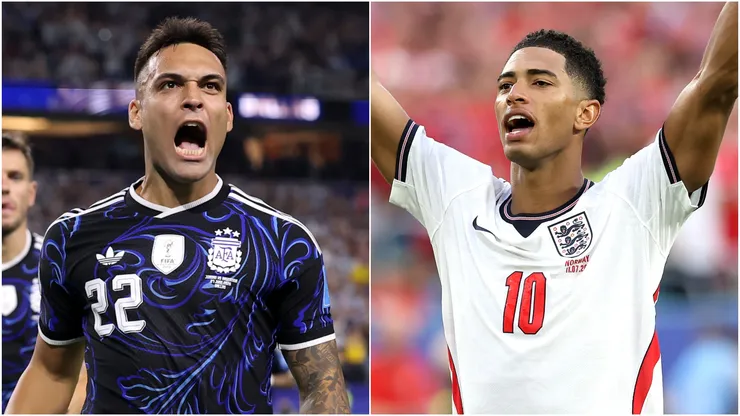 Lautaro Martinez (L) Jude Bellingham (R).