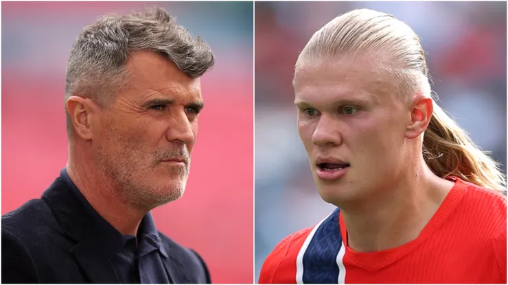 Roy Keane and Erling Haaland of Norway.