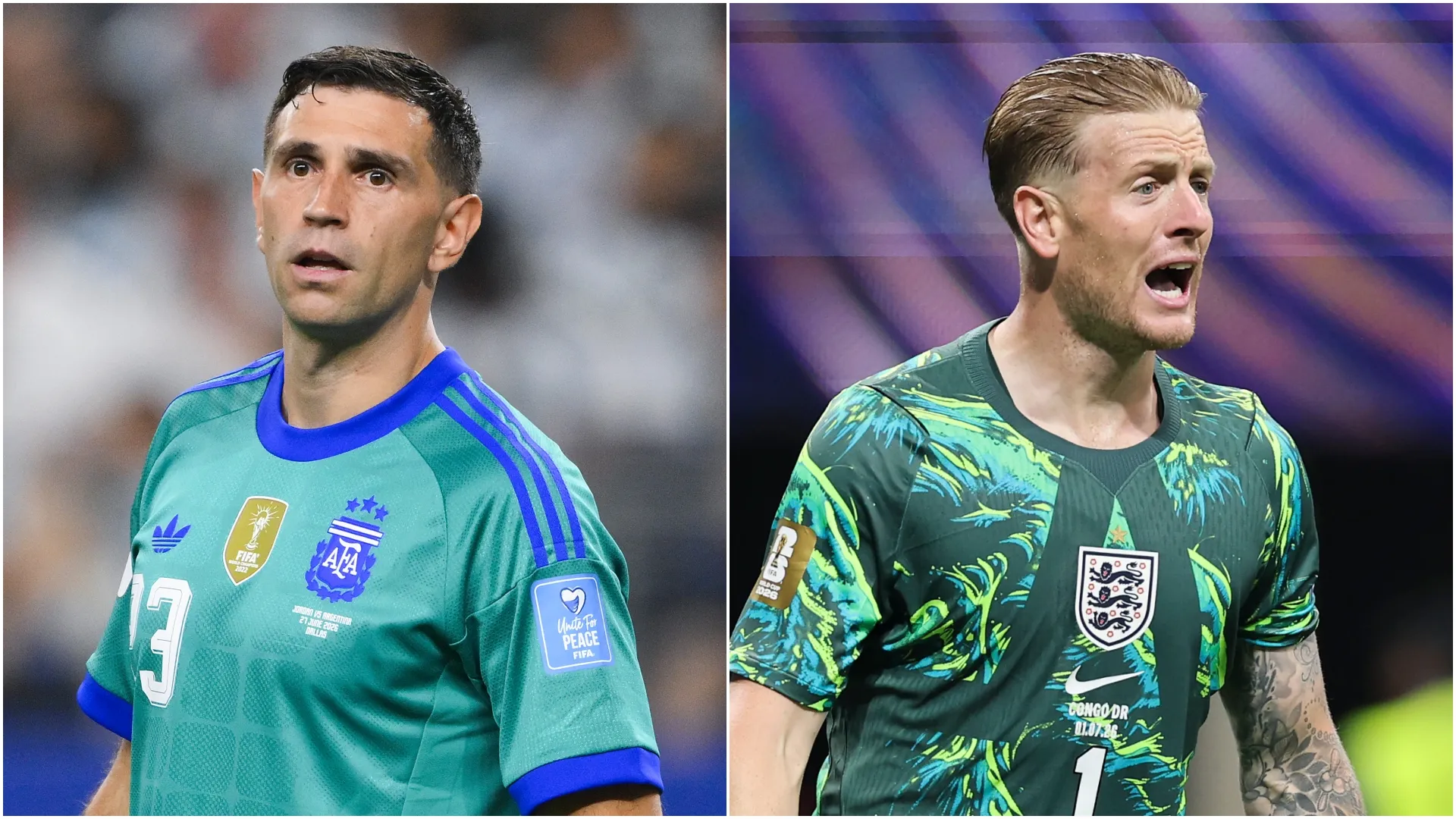 Emiliano Martinez and Jordan Pickford