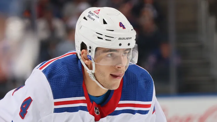 Braden Schneider #4 of the New York Rangers.