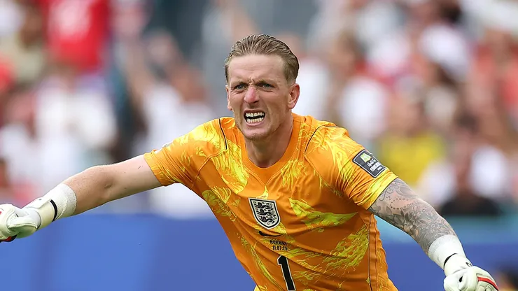 Jordan Pickford #1 of England.