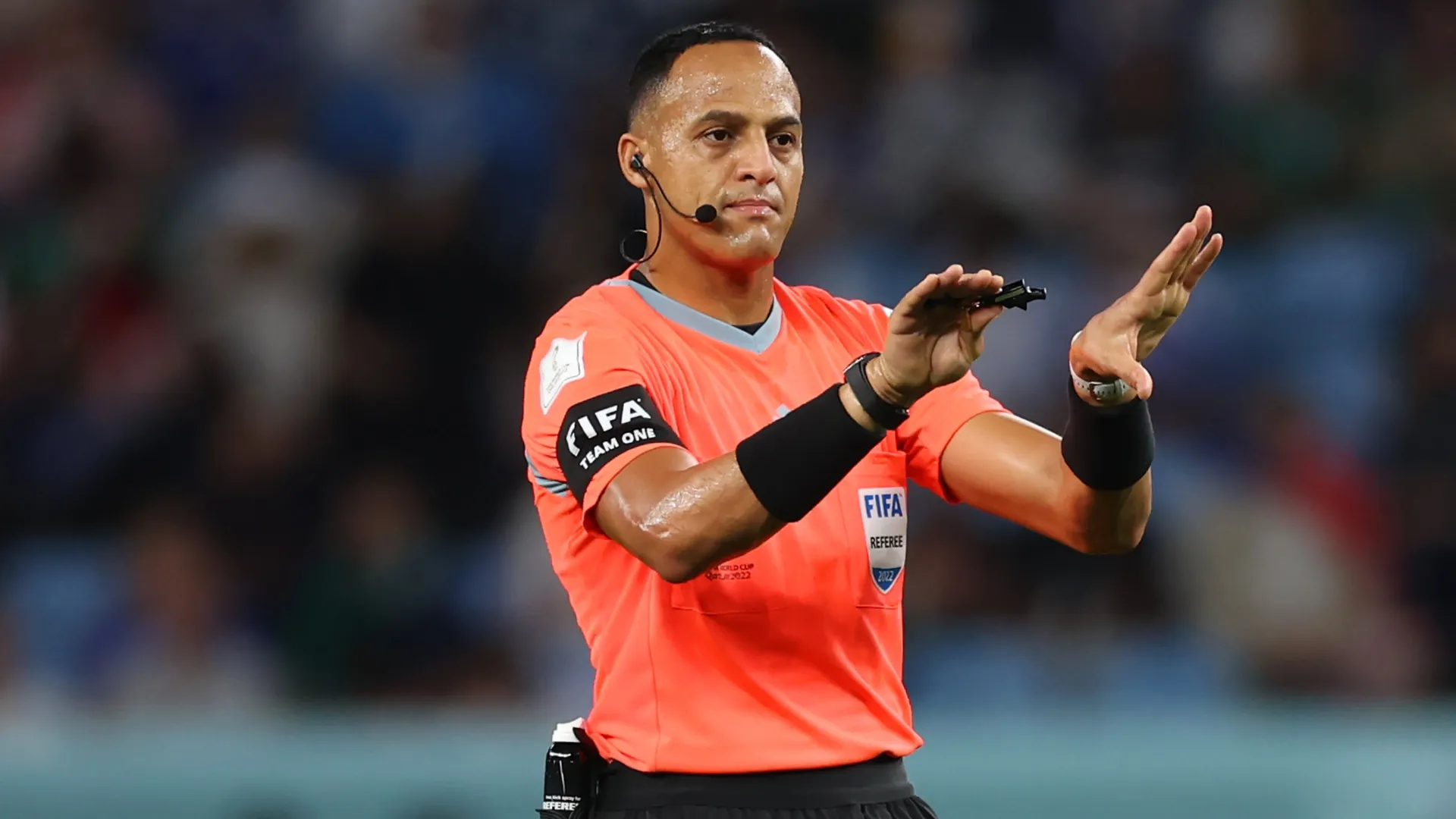 Ismail Elfath reacts during the FIFA World Cup Qatar 2022 Round of 16 match (Source: Alex Grimm/Getty Images)