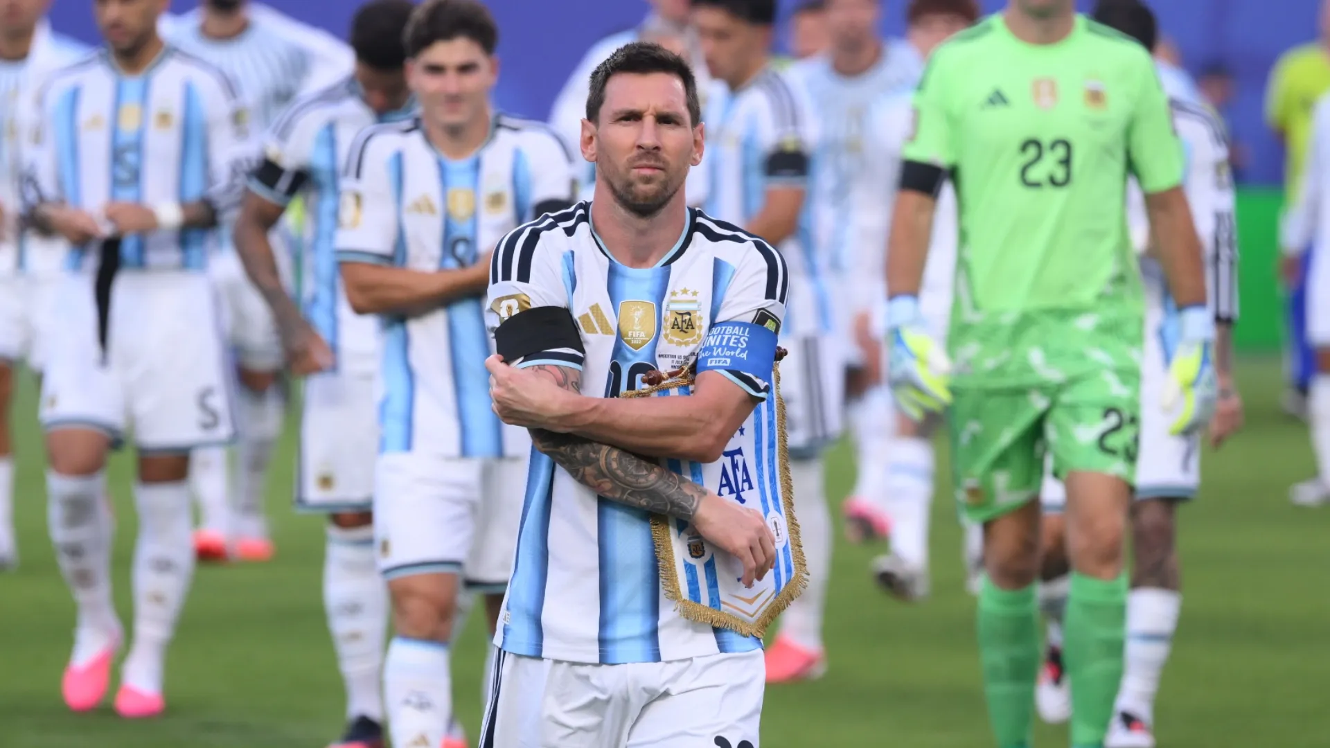 Lionel Messi of Argentina