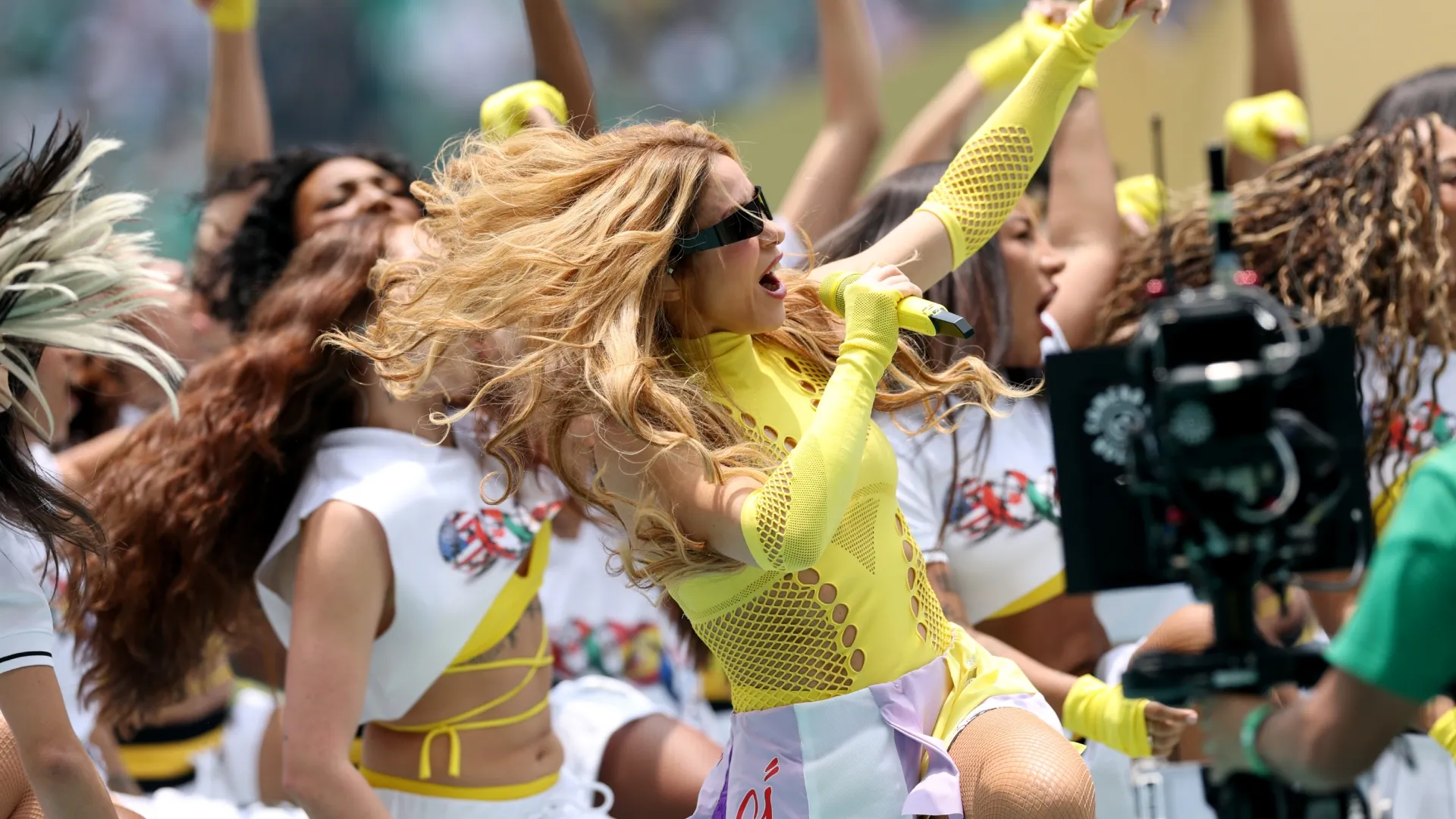 Shakira performs during the Opening Ceremony before the FIFA World Cup 2026 Group A match (Source: Carl Recine/Getty Images)