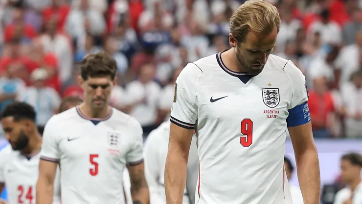 Harry Kane #9 of England before the FIFA World Cup 2026 Semi Final match between England and Argentina.