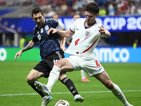 Rice narrowly avoids red card after exchange with Messi