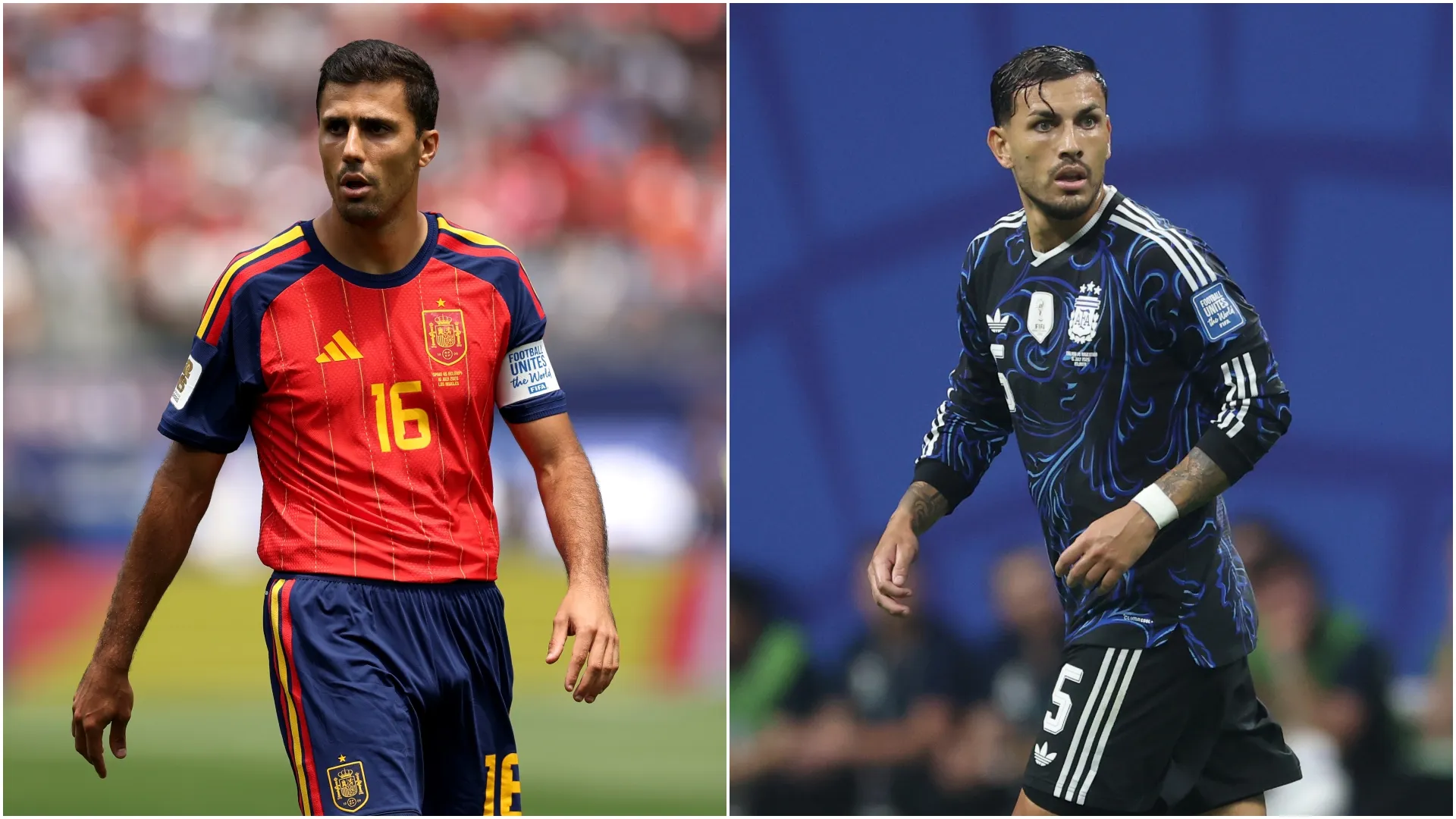 Rodri (left) and Leandro Paredes.