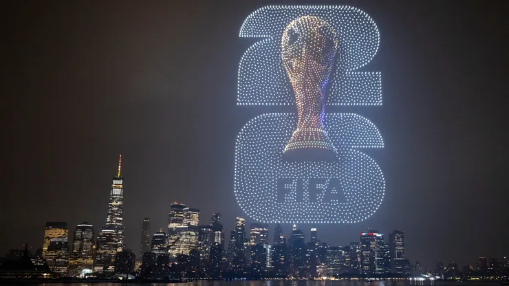 A FIFA World Cup Trophy visual is displayed against the Manhattan skyline.